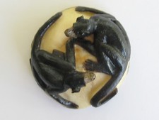 Wounaan Tribe Hand Carved Tagua Nut Playful Coatimundi Pair E651 New Price picture