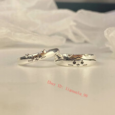 2Pcs/set Chiikawa Hachiwarem Adjustable Alloy Ring Couple Ring picture