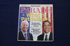 2008 JULY 6 PARADE MAGAZINE - JOHN MCCAIN & BARACK OBAMA COVER - E 18420 picture