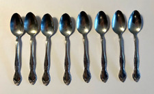 Set of 8 ONEIDA Community Affection EPNS Silver Plate Spoons Demitasse 4.5” picture