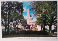 Georgia Postcard Mid 1900s Rare Savannah Johnson Square City Hall Fashion  picture