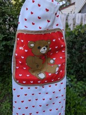 Vintage Apron w Bear Stevens &Assoc Retro Vintage Kitchen Cloths New Old Stock picture