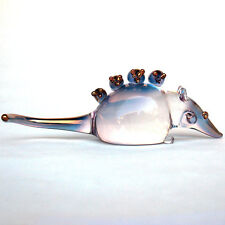 Opossum Mother and Family Figurine of Hand Blown Glass picture