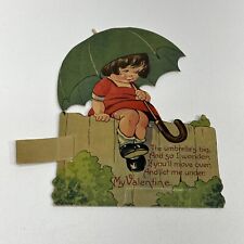 Vintage Two Pivot Mechanical Valentine's Day Card, The Umbrella’s Big picture