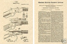 US PATENT of WINCHESTER 1873 REPEATING RIFLE Art Print READY TO FRAME browning picture