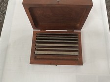 Starrett No. 384 Parallels Set of 8 w/ Wooden Case Machinist Tools USA picture