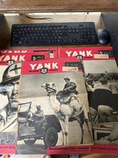 Lot of 13 YANK The Army Weekly WWII 1945 Magazines US Army Original Issues picture