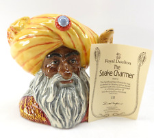 Royal Doulton D6912 THE SNAKE CHARMER Ltd Ed Lrg Character Toby Jug Signed 1991 picture