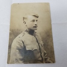 1918 WWI U.S. Army Second Lieutenant Photo Military Portrait on Card Stock picture