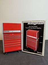 Snap-on Tools Diecast Mini Coin Bank KR637 KR657B 1/8 Scale Red Tool Box NIB picture