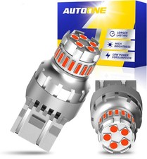 T20 W21W 7440 LED Brake Light Bulb Red Strobe Flashing 6W picture