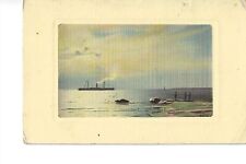  Vintage Used Postcard RPPC 1909 -Steamer / Ship at Sea Around Dawn or Dusk picture