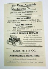1902 Rochester New York Advertisement Durand Boat Automobile Foster Thomson Fitt picture