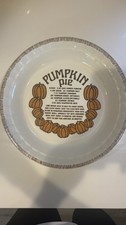 Vintage 1983 Royal China Country Harvest Pumpkin Pie Recipe Plate USA 11” picture