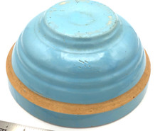 1920s Turquoise Mixing Bowl | Ribbed |  Antique Stoneware  picture