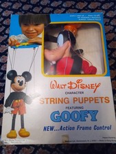 vintage Walt Disney character string puppet of Goofy 1977  12