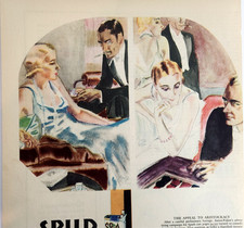 Spud Cigarettes Couple Axton Fisher Louisville KY Vintage 1932 Ad Magazine Print picture