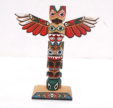 Vintage Nancy Williams 6.5” Totem Pole Signed Northwest Coast Native American picture