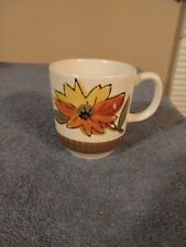 Vintage Casual Ceram Floral Coffee Cup Normandy 8006 Japan picture