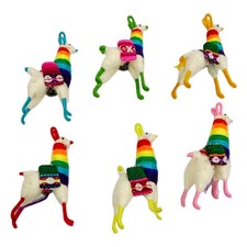 NEW PERU PERUVIAN CUTE ALPACA HANDMADE SOUVENIR TEXTILE FABRIC GIFT MAGNETS picture