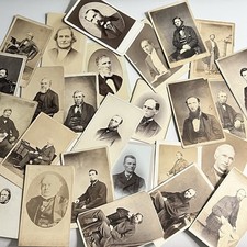 Antique Photograph CDV Lot Of 28 Dapper Mature Men Mustache Beard Man picture