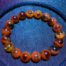 11.9mm Rare Top Natural Aurora 23 Rutilated Gems Energy Quartz Crystal Bracelet picture