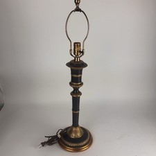 Vintage Marbro Lamp Co Black & Gold Neoclassical Table Lamp Hollywood Regency picture