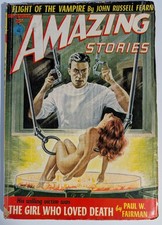 Amazing Stories September 1952 Bondage GGA Cover Walter Popps Sci-Fi Pulp Fr/Gd picture