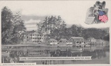 Lake Chargoggagoggmanchauggagoggagungamaugg Webster MA Livingston 1900s Postcard picture
