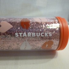 Starbucks 2021 Valentine's Day Glitter Pink Hearts & Lips Tumbler 16oz - NEW picture