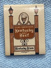 RARE Matchbook Kentucky Roast Beef Colonel Sanders Fried Chicken picture