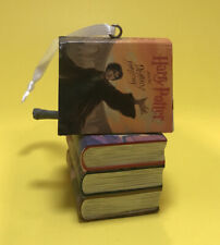 HARRY POTTER BOOK SERIES BOOKS SET WAND HALLMARK CHRISTMAS TREE ORNAMENT NEW picture