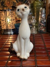 Choice Imports Vintage 1950’s to 1970’s Ceramic Siamese Cat Figurine picture