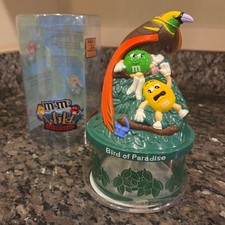 M&Ms Wild Adventures Bird of Paradise Coin Bank Limited Edition Green Yellow M&M picture