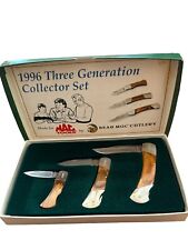 1996 Three Generation Collector set Pocket Knives Made for Mac Tools by Bear MGC picture