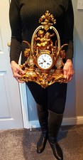 ANTIQUE FRENCH FIGURAL MANTEL CLOCK. picture