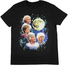 Vintage Four Golden Girls Moon  Short Sleeve Black Men S-234XL T-Shirt NP550 picture