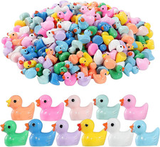 220 Pcs Mini Resin Ducks Bulk, Tiny Duck Figurines, Colorful 11 Colors Resin Duc picture