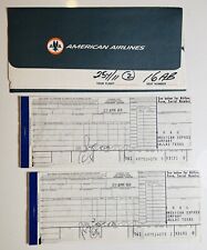 AIRLINE TICKET & JACKET: 1968 American Airlines - Dallas NY London Amsterdam picture