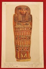 VINTAGE BRITISH MUSEUM CARD EGYPTIAN MUMMY TOMB PHAROAH COFFIN SARCOPHAGUS RARE picture