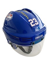 Dave Christian Signed USA Hockey  Miracle on Ice Blue Mini Hockey Helmet picture
