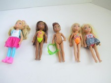 Nice Group of Barbie Club Chelsea Dolls One Boy 4 Girls Clothes and Accessories picture