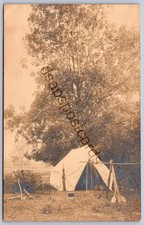 K53/ Ludlow Falls Ohio RPPC Postcard c1910 Camping Tent Camp Heap Vight 432 picture
