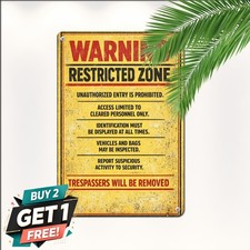 Warning Area 51 Metal Sign Vintage Garage Poster Wall Art Decor picture