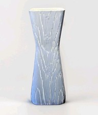 Vintage Shawnee Pottery USA Matte Grey Blue Fairy Wood 11 inch Vase 1211  picture