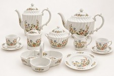 Aynsley Cottage Garden Bone China Tea Coffee Serving Set Pots Cups Sugar Basket picture