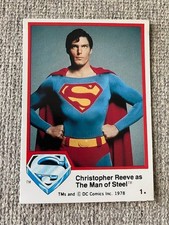 1978 Topps United Kingdom Superman Christopher Reeve as The Man of Steel #1 picture