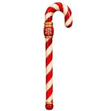 Santa Candy Cane Walking Cane Wooden Festive Holiday Costume Prop 37