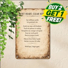 Durable Outdoor Indoor Wall Art Sign Rustic Weatherproof Metal Tin Plaque picture