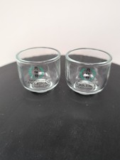 Vintage Gekkeikan Sake Glass Ochoko Cups Clear Logo Set of 2 Japanese Barware picture